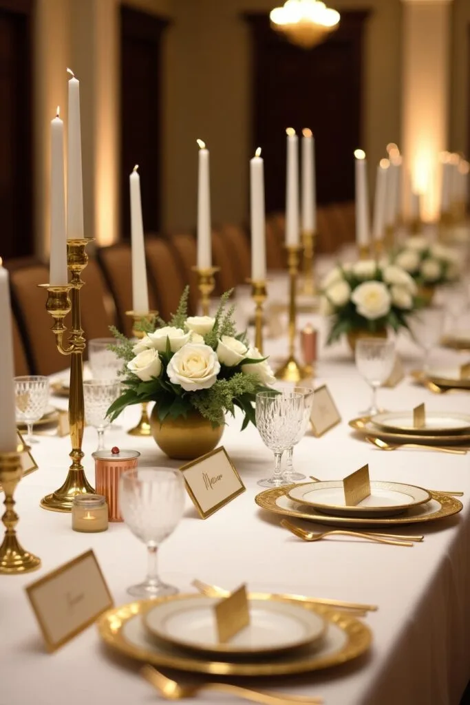 Classic White and Gold Elegance Image