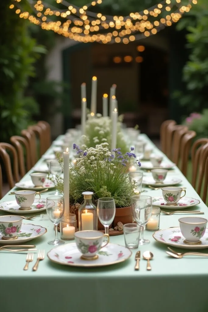 Whimsical Garden Party Table Decor Image