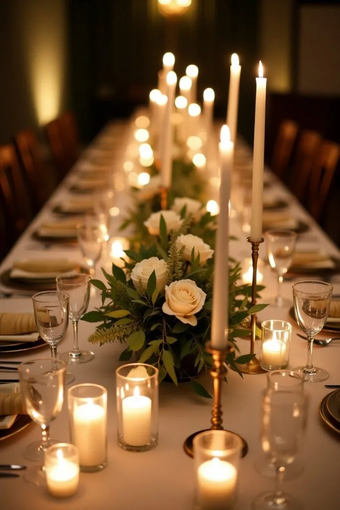 Candlelit Ambiance Table Decor Image