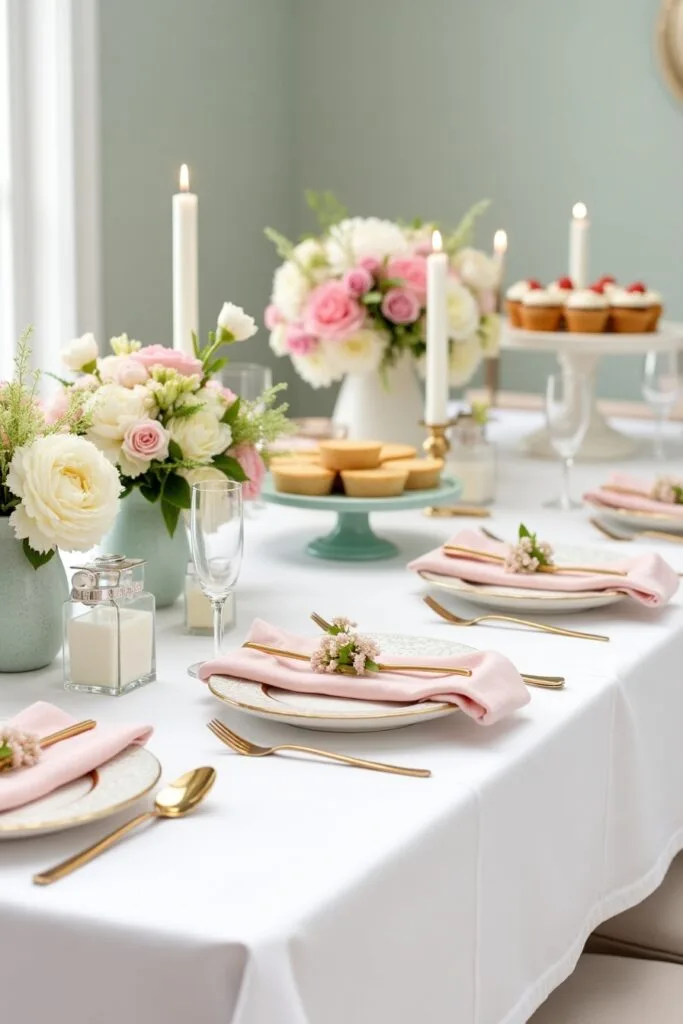 Chic Spring Brunch Table Setup Image