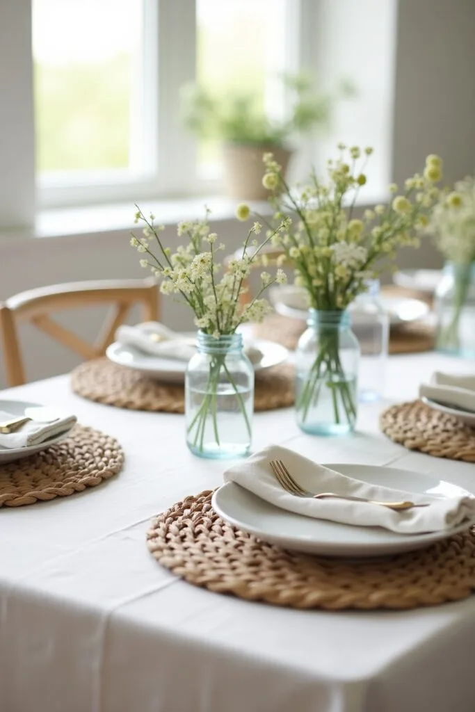 simple spring table setting Image