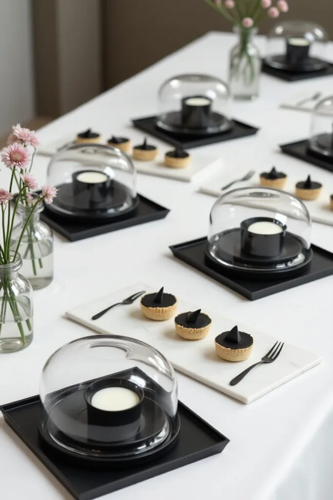 Modern Minimalist Dessert Table Setting Image