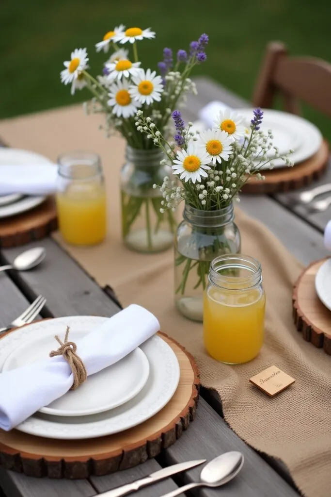 Rustic Farmhouse Style Table Setting Image
