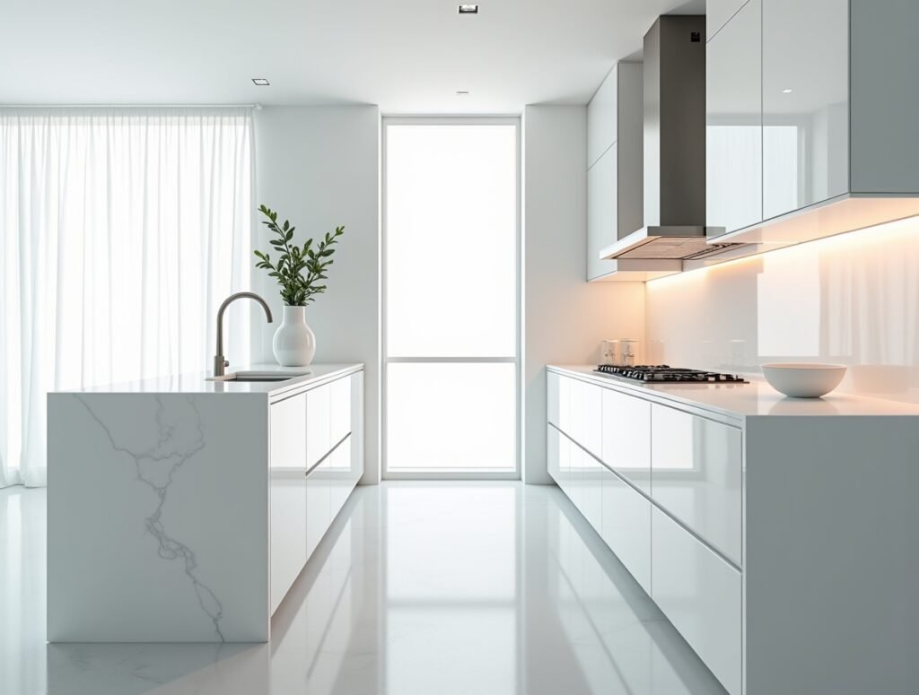 Glossy Minimalist Kitchen Decor Image