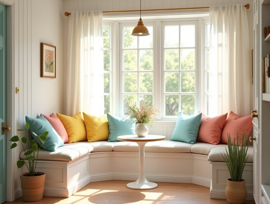 Sunlit Breakfast Nook Kitchen Idea Pic