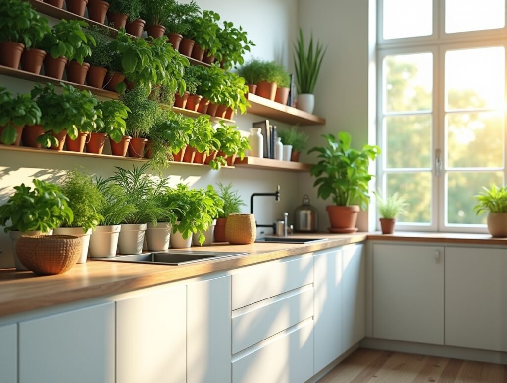 Indoor Herb Gardens Kitchen Decor Idea Pic