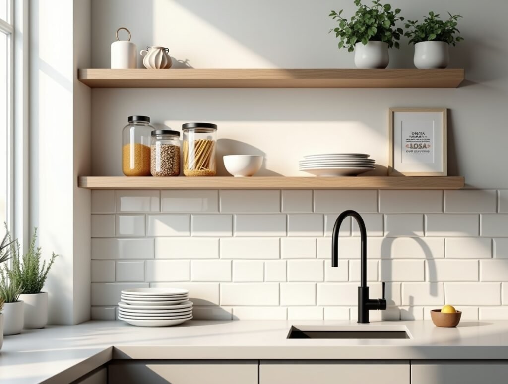 Floating Shelves for Function and Flair kitchen decor pic
