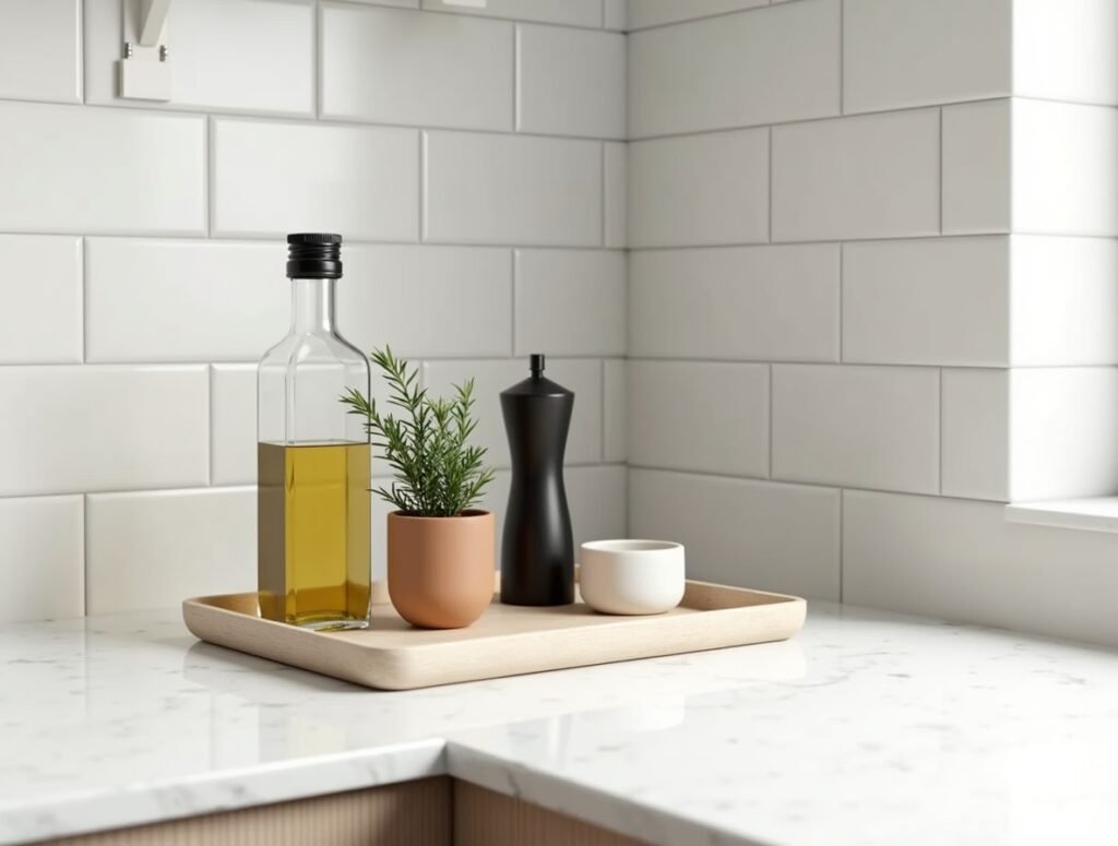 Minimalist Tray Display Counter kitchen decor pic