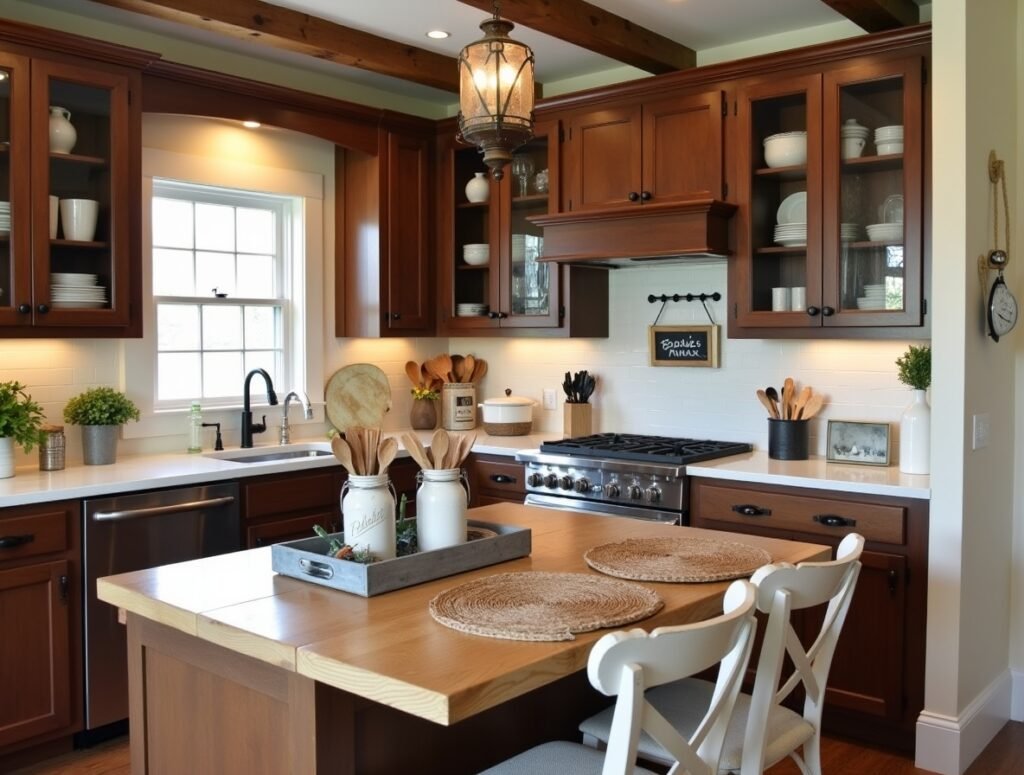 Warm Farmhouse Charm Kitchen Decor Idea Pic