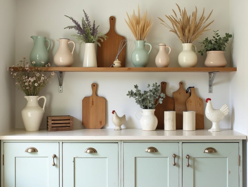 Cottagecore Vibes Kitchen decor cabinet top pic