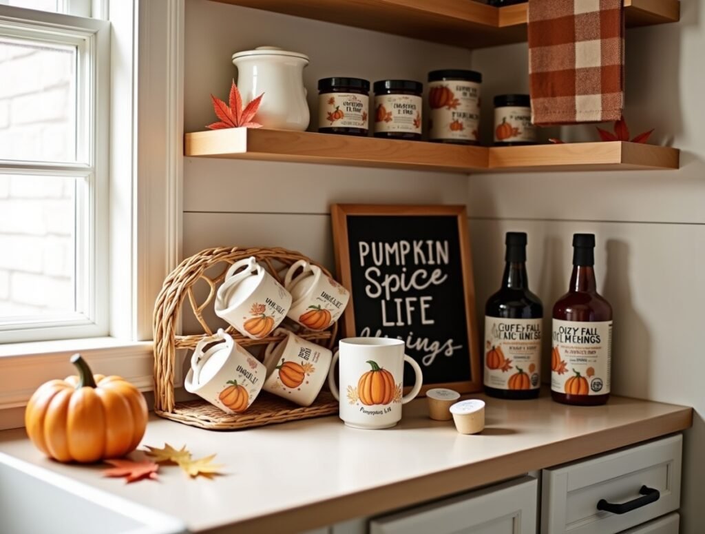 Seasonal Coffee Bar Corner fall kitchen pic