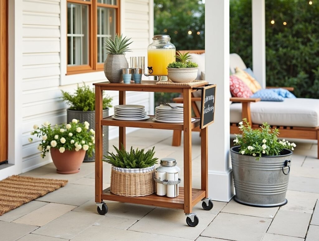 Indoor-Outdoor Serving Station Decor Pic
