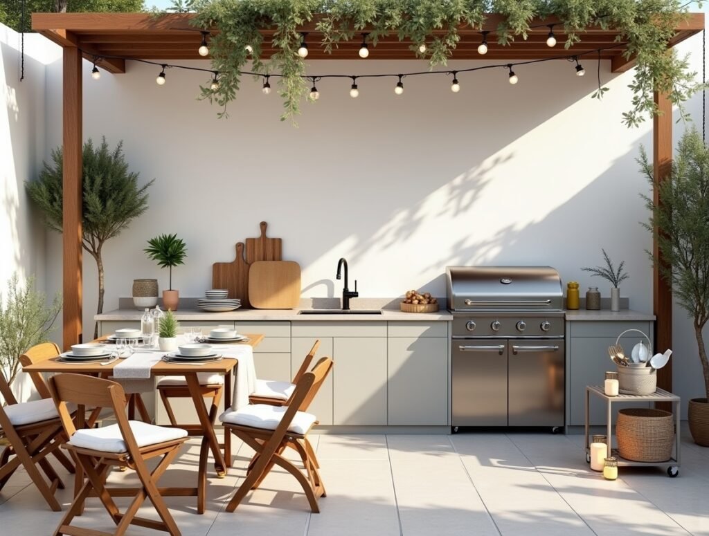 Open-Air Kitchen Extension Summer Decor Ideas Pic