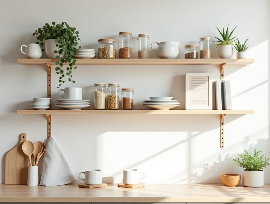 Open Shelving Display kitchen decor pic