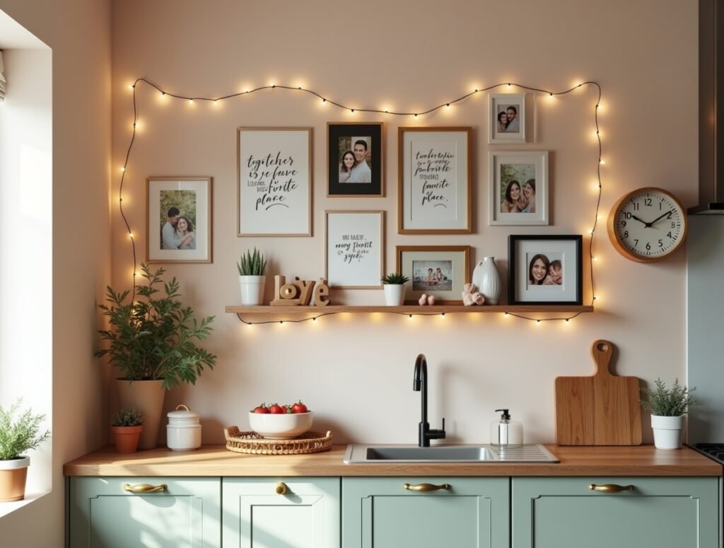 Love-Themed Wall Art Gallery Kitchen Couple decor pic