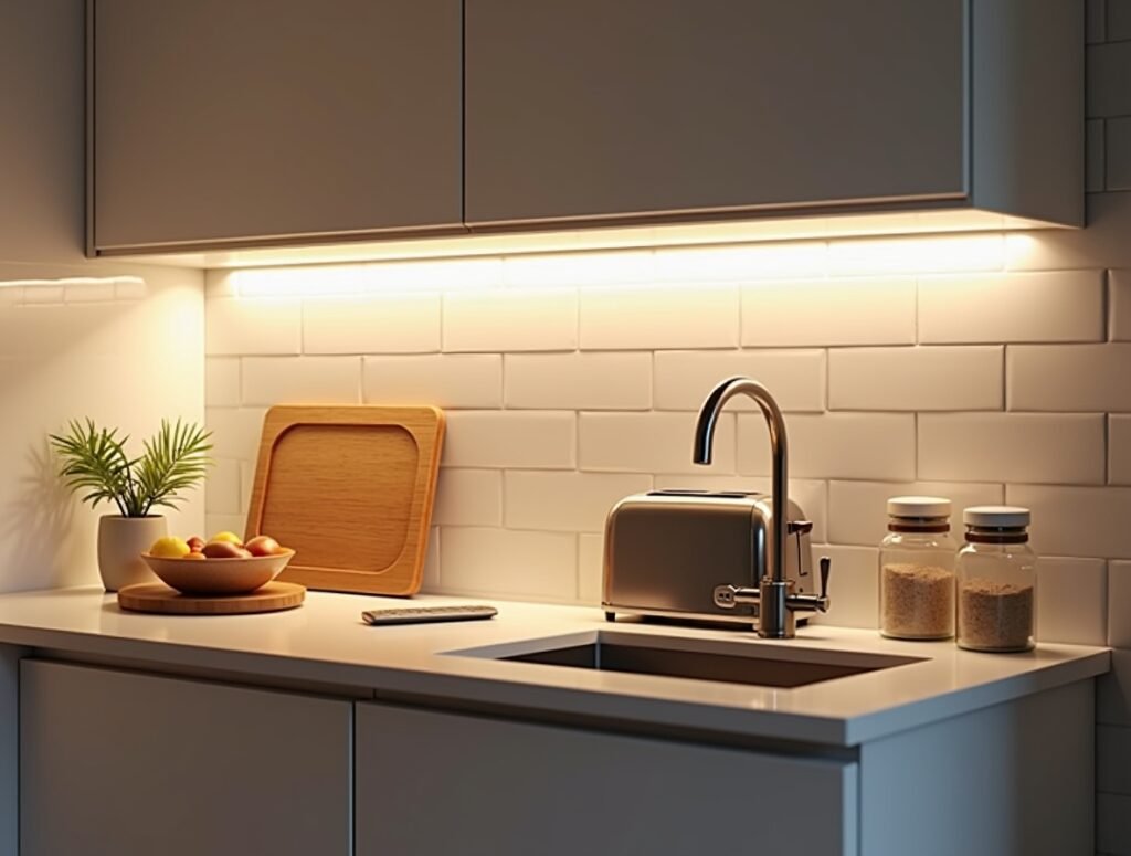 Under-Cabinet Lighting kitchen decor for small spaces pic