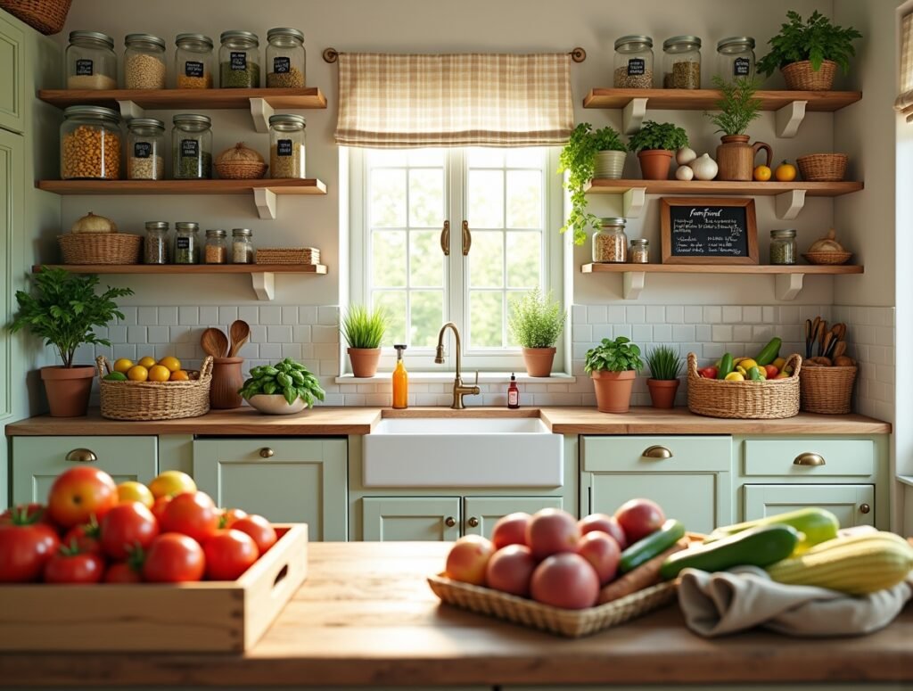 Farmer’s Market Style Summer Kitchen Decor Ideas Pic