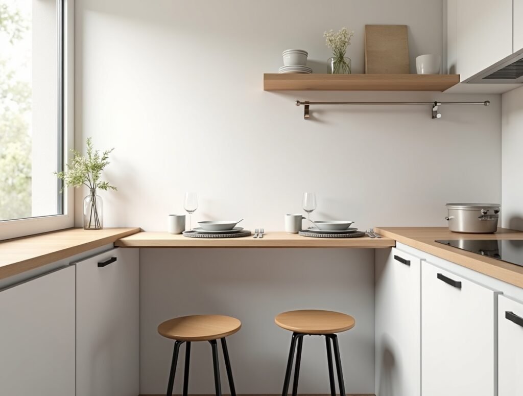 Fold-Down Wall Table kitchen decor image