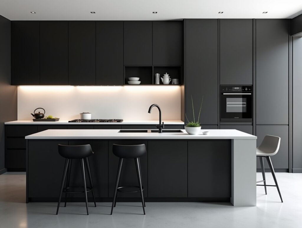Minimalist Black and White Kitchen Decor ideas pic