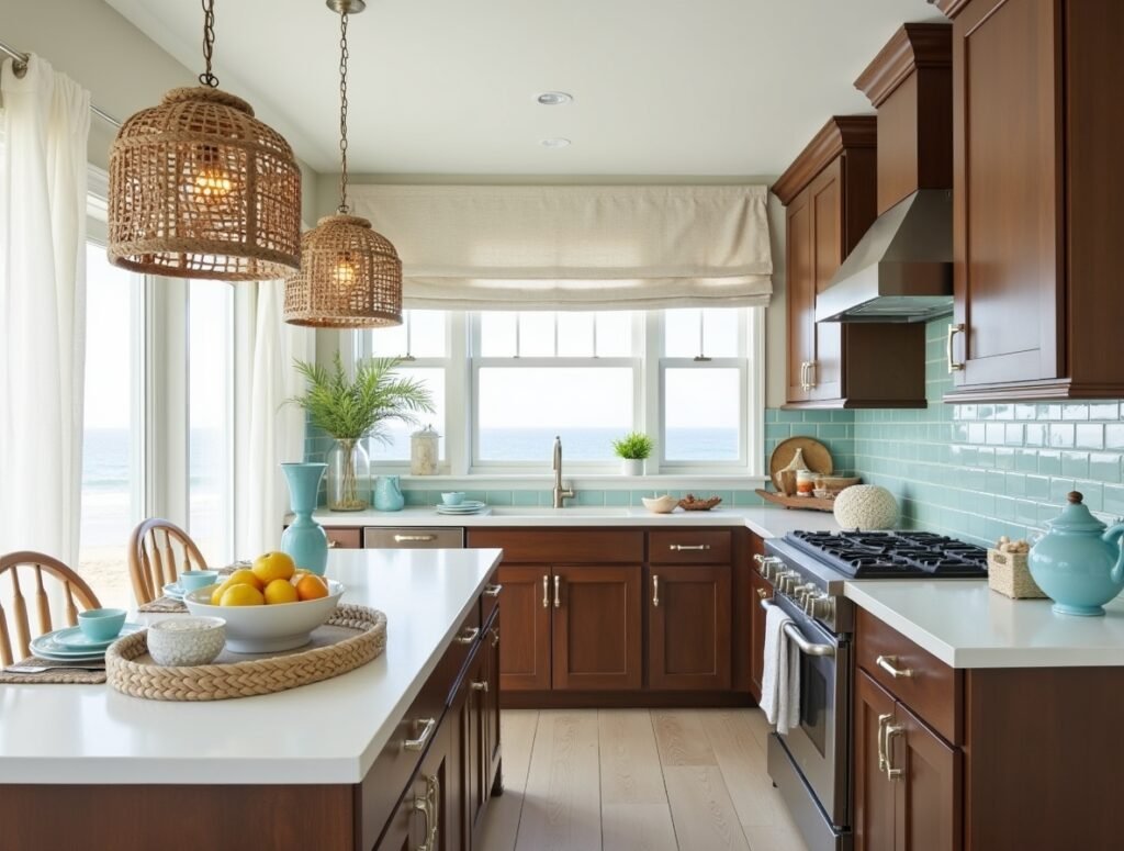 Coastal Light and Airy Kitchen Decor Idea Pic
