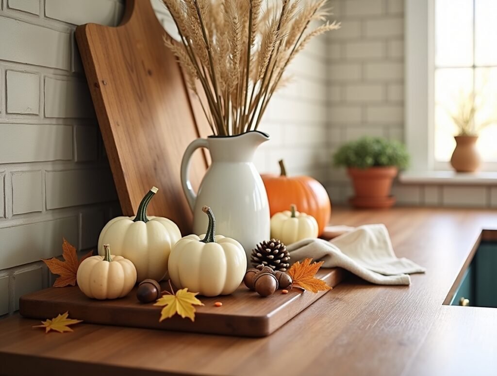Rustic Breadboard Display fall kitchen decor pic
