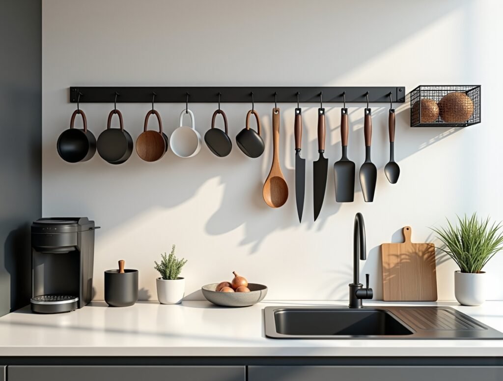 Wall-Mounted Storage Solutions kitchen decor image