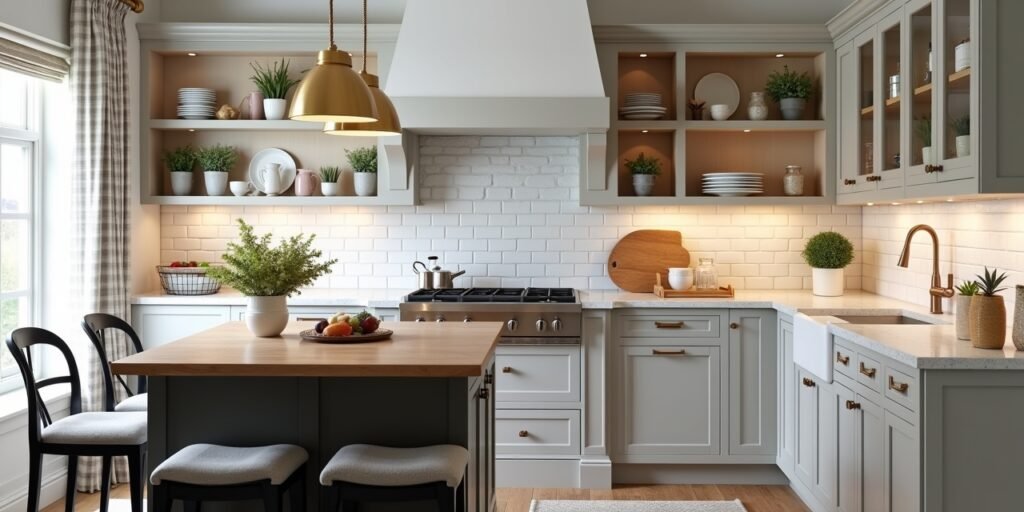 Kitchen Decor Ideas for Grey Cabinets Featured Image